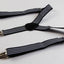 Boys Adjustable Black & White Striped Patterned Suspenders