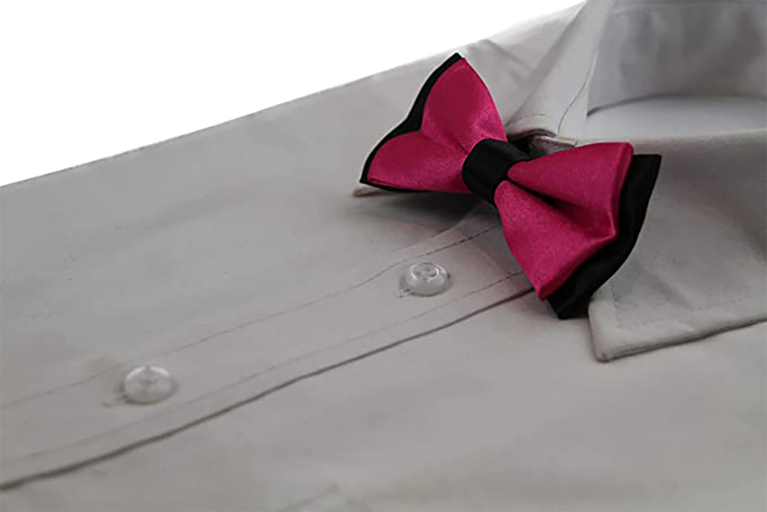 Boys Hot Pink Two Tone Layer Bow Tie