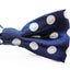 Boys Navy With White Large Polka Dots Patterned Bow Tie