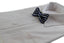 Boys Navy With White Stripes Patterned Bow Tie