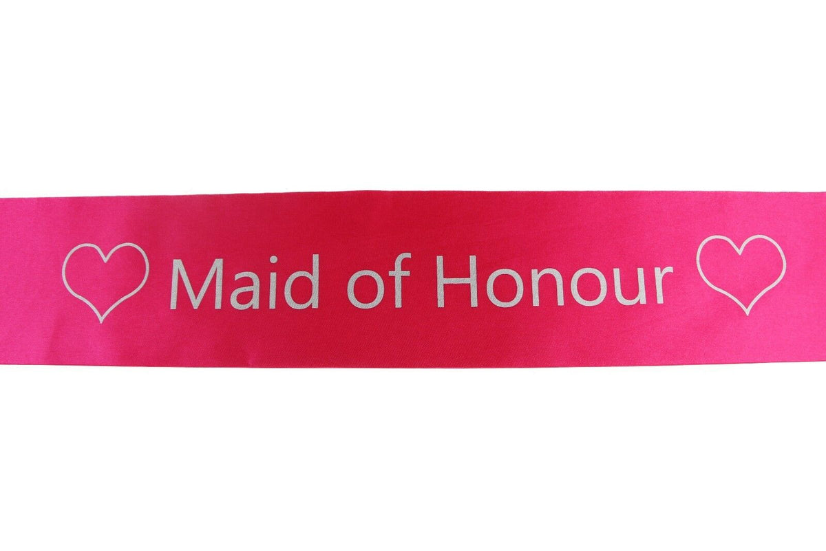 Bridal Hens Night Sash Party Bride Maid Of Honour Bridesmaid Groom Mother Sashes