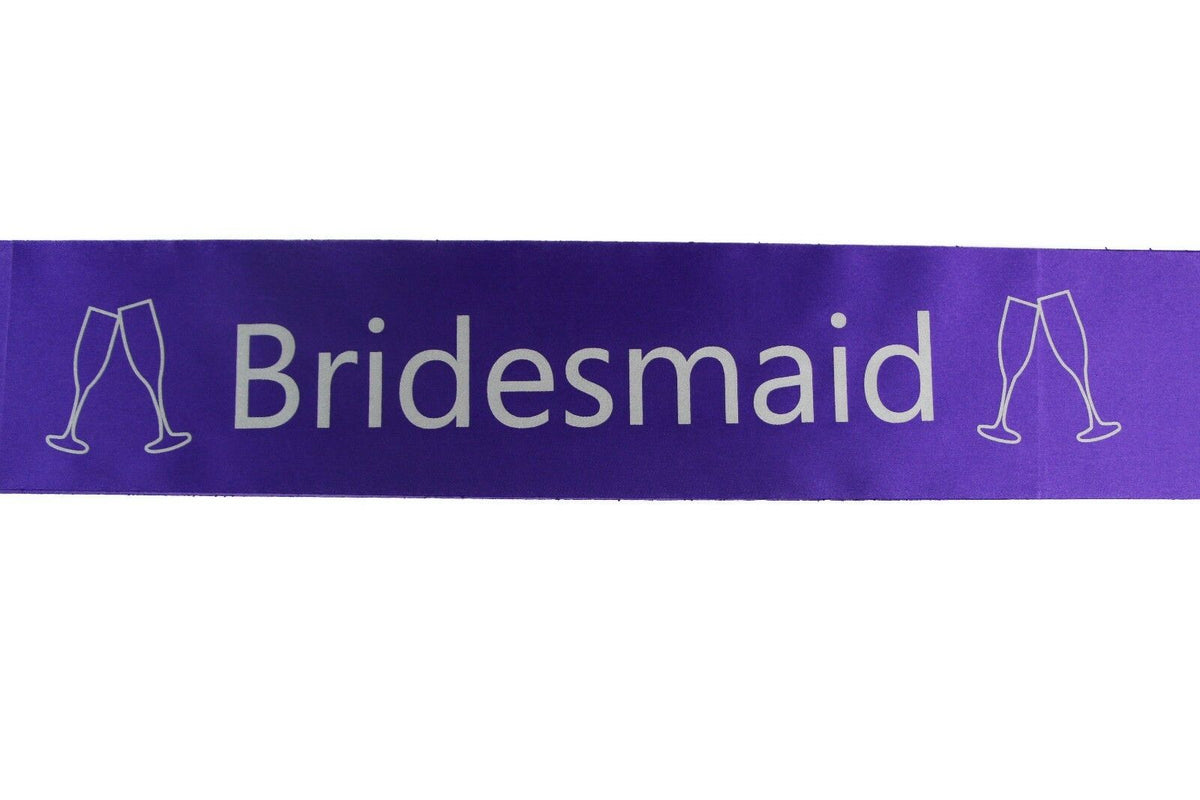 Bridal Hens Night Sash Party Bride Maid Of Honour Bridesmaid Groom Mother Sashes