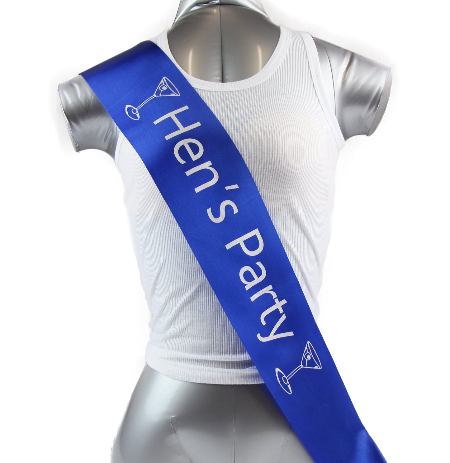 Bridal Hens Night Sash Party Electric Blue/Silver - Hen's Party