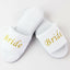Bridal Slippers Bride To Be Bridesmaid Maid Of Honour Wedding White Pink Gold