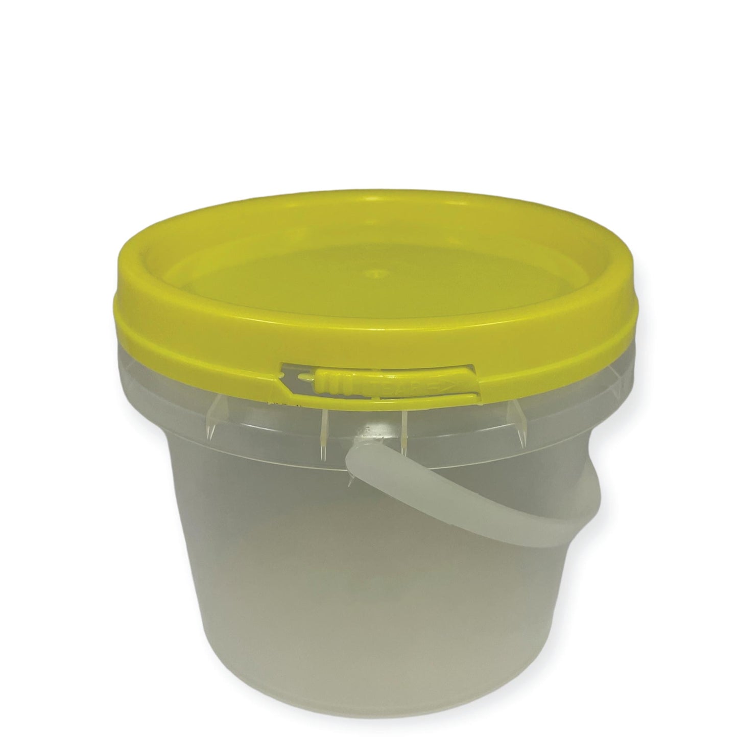 Bulk 10 x 0.8L Empty Honey Bucket with Lid - 1Kg Clear Tamper Proof Plastic Tub