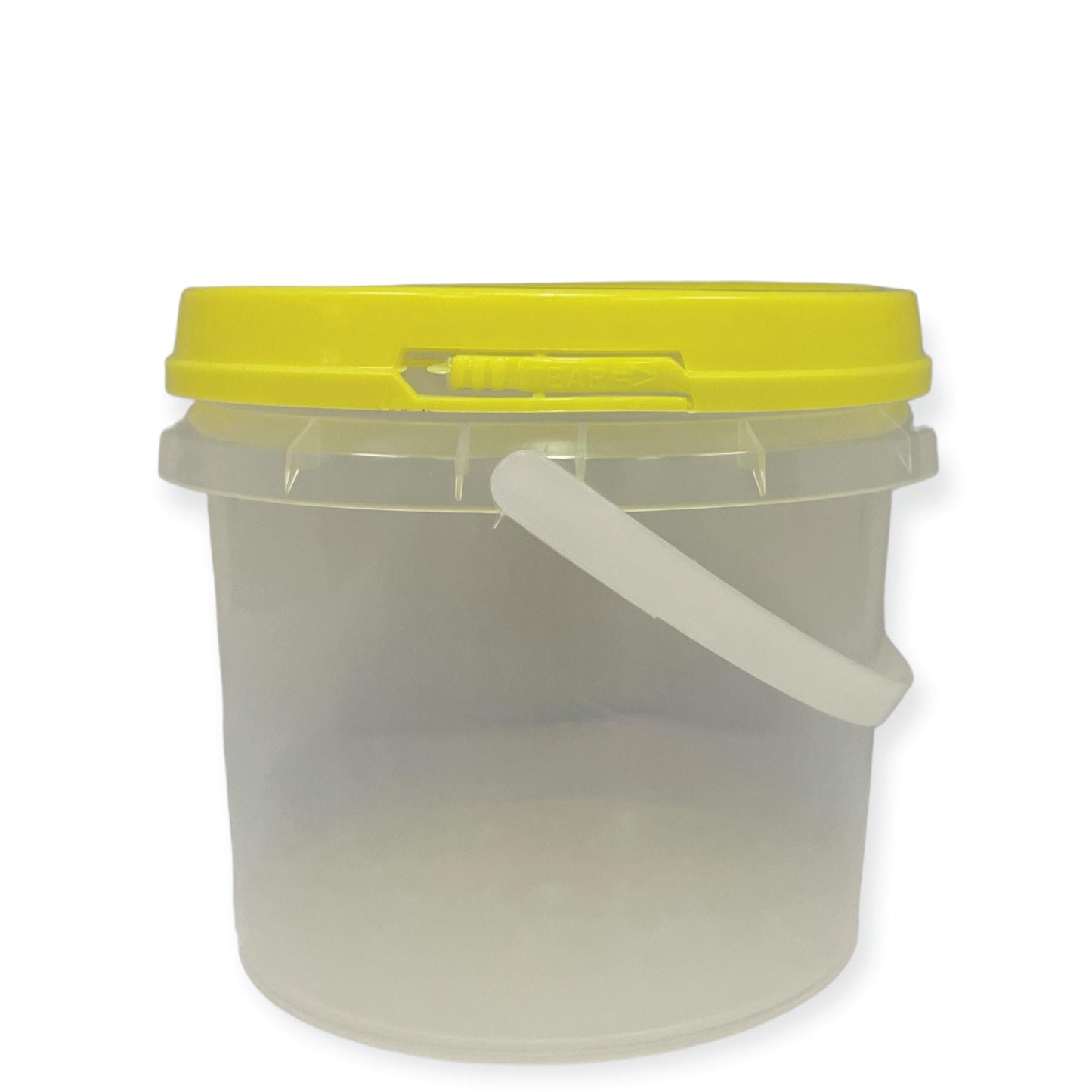 Bulk 100 x Empty Honey Buckets + Lids - 0.8L 1.2L 2.2L Clear Plastic Tub