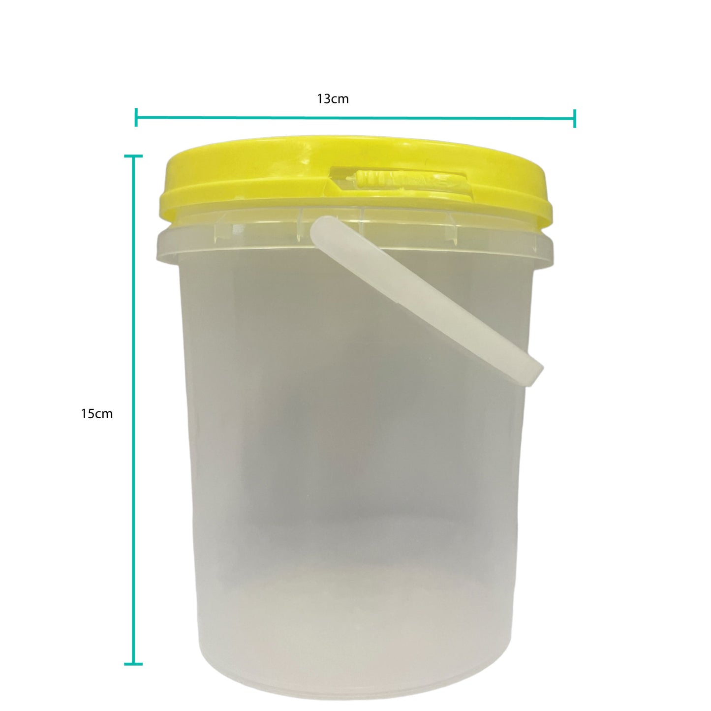 Bulk 100 x Empty Honey Buckets + Lids - 0.8L 1.2L 2.2L Clear Plastic Tub