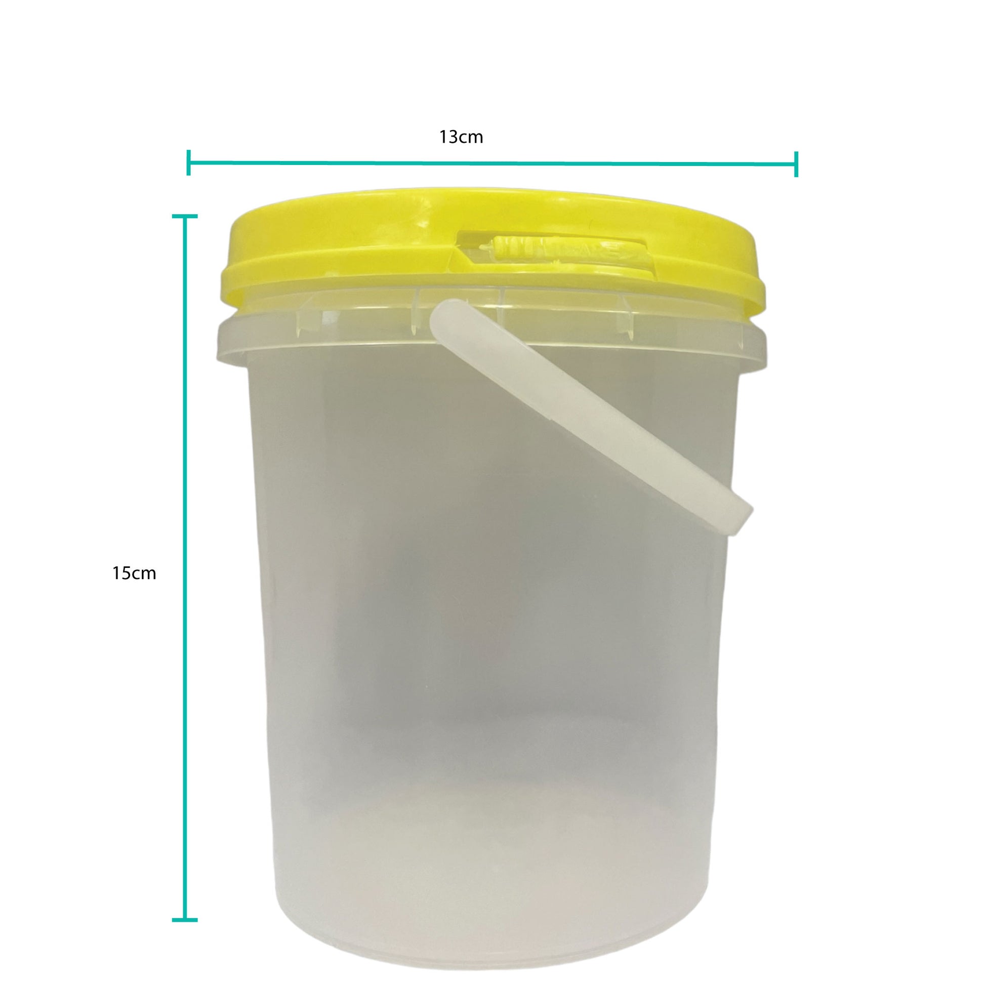 Bulk 100 x Empty Honey Buckets + Lids - 0.8L 1.2L 2.2L Clear Plastic Tub