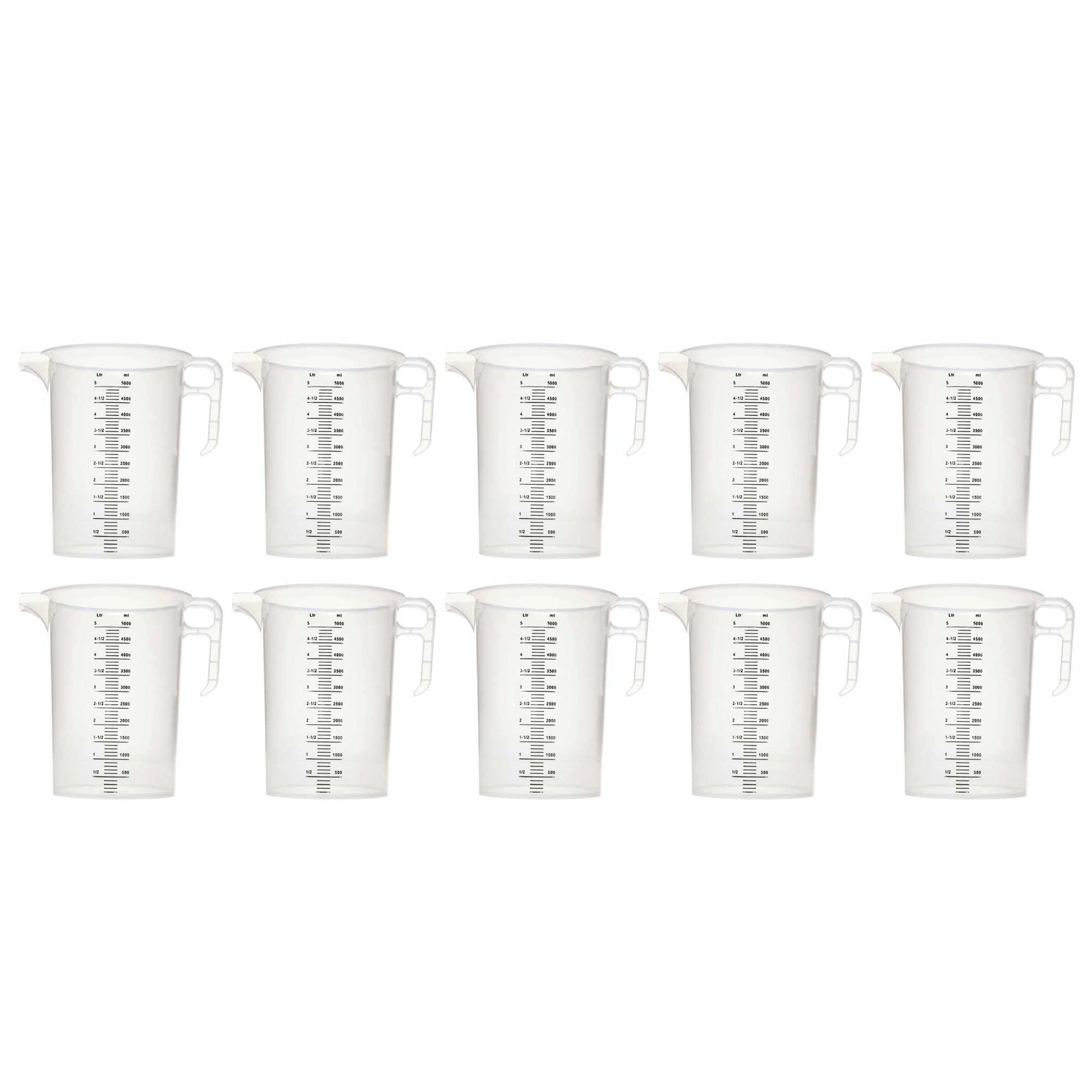 Bulk Measuring Jugs Heavy Duty Clear Food Grade BPA 5 Propylene Plastic Pro-Jug