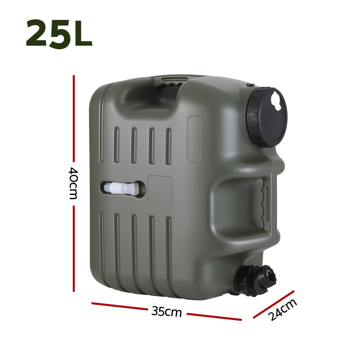 Weisshorn 25L Water Container Jerry Can Bucket Camping Outdoor Storage Tank