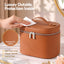 Embellir Makeup Case for Women Travel PU Cosmetic Organizer Brown