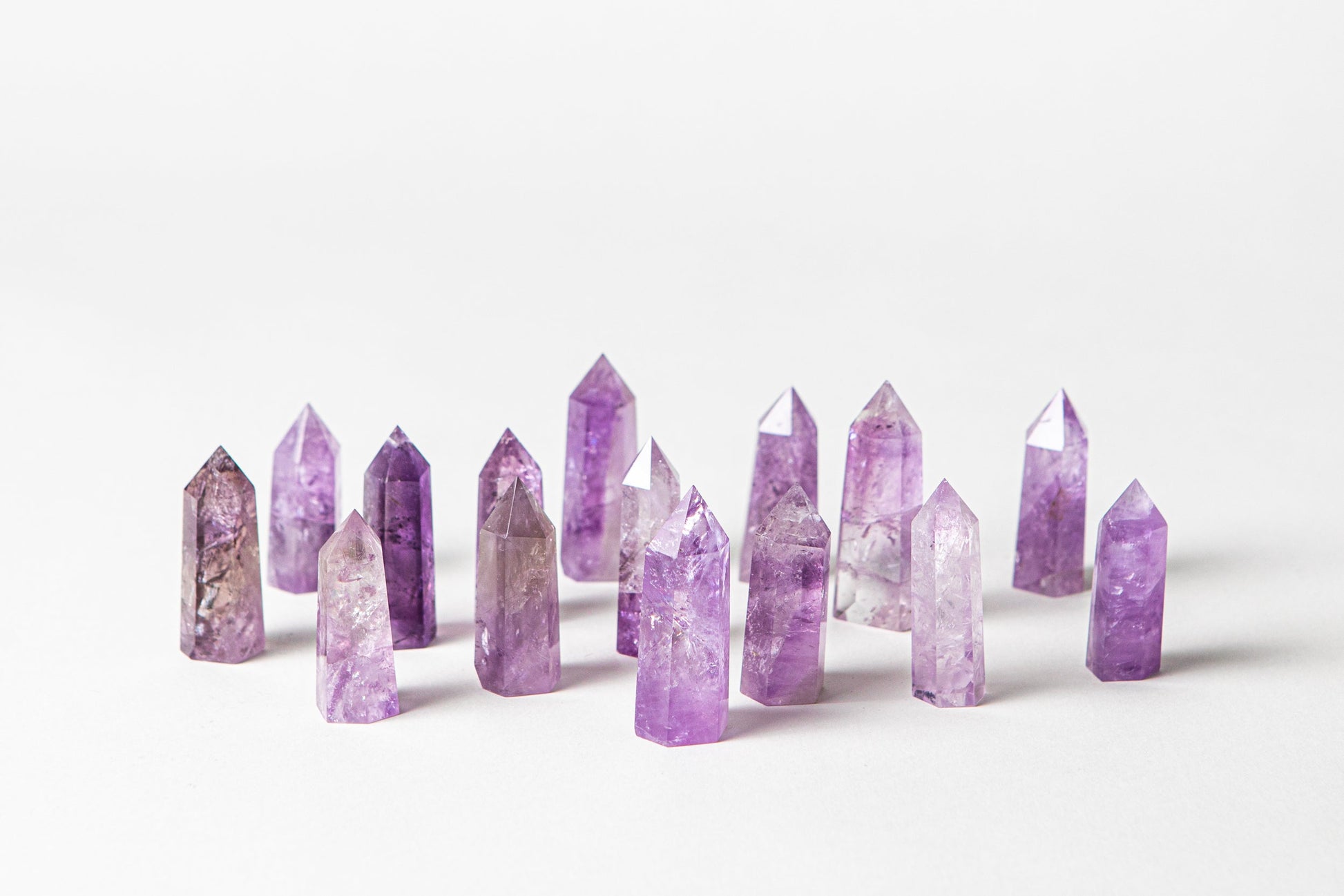 Calm Mind Crystal Trio - Selenite, Smoky Quartz + Amethyst