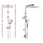 Cefito 10'' Rain Shower Head Set Handheld Square High Pressure Chrome