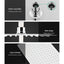 Cefito 10'' Rain Shower Head Set Handheld Square High Pressure Chrome
