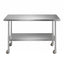 Cefito 1524x762mm Stainless Steel Kitchen Bench w/ Splashback Work Table Prep Bench Commercial 430