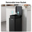Cefito 15L Pedal Rubbish Bin Slim Carbon Steel Garbage Bin for Home Black