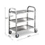 Cefito 3-Tier Stainless Steel Kitchen Trolley with Wheels 89X50X83cm