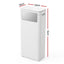 Cefito 30L Commercial Trash Can with Lid Front Push Flap Rubbish Bin White