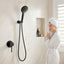 Cefito 4.5" Handheld Shower Head Round with Wall Bathroom Mixer
