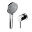 Cefito 4.5" Handheld Shower Head Round with Wall Bathroom Mixer Silver