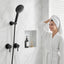 Cefito 4.5" Handheld Shower Head Round with Wall Twin Swivel Bathroom Tap