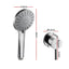 Cefito 4.5" Handheld Shower Head Round with Wall Twin Swivel Bathroom Tap Silver