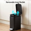 Cefito 5L Pedal Rubbish Bin Carbon Steel Rectangular Trash Can Removable Bucket Black