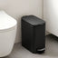Cefito 5L Pedal Rubbish Bin Carbon Steel Rectangular Trash Can Removable Bucket Black