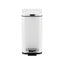 Cefito 5L Pedal Rubbish Bin Carbon Steel Rectangular Trash Can Removable Bucket White