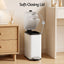 Cefito 5L Pedal Rubbish Bin Carbon Steel Rectangular Trash Can Removable Bucket White