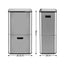 Cefito 63L Rubbish Bin 3 Compartment Stainless Steel Split Door Trash Can Silver