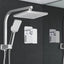 Cefito 8'' Rain Shower Head Set Handheld Square High Pressure Mixer Tap Chrome