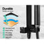 Cefito 8'' Rain Shower Head Set Handheld Square High Pressure Twins Tap Black