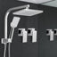 Cefito 8'' Rain Shower Head Set Handheld Square High Pressure wins Tap�Chrome