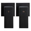 Cefito 8'' Rain Shower Head Wall Arm Square High Pressure Twins Tap Black