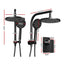 Cefito 9'' Rain Shower Head Set Handheld Round High Pressure Mixer Tap Black