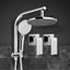 Cefito 9'' Rain Shower Head Set Handheld Round High Pressure Twins Tap Chome