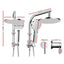 Cefito 9'' Rain Shower Head Set Handheld Round High Pressure Twins Tap Chrome
