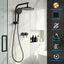 Cefito 9'' Rain Shower Head Set Handheld Round High Pressure Twins Tap Chrome