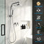 Cefito 9'' Rain Shower Head Set Handheld Round High Pressure Twins Tap Chrome