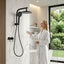 Cefito 9'' Rain Shower Head Set Handheld Round High Pressure Twins Tap Chrome