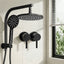 Cefito 9'' Rain Shower Head Set Handheld Round High Pressure Twins Tap Chrome