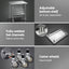 Cefito 914x762mm Stainless Steel Kitchen Bench w/ Splashback Work Table Prep Bench Commercial 430