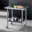 Cefito 914x762mm Stainless Steel Kitchen Bench w/ Splashback Work Table Prep Bench Commercial 430