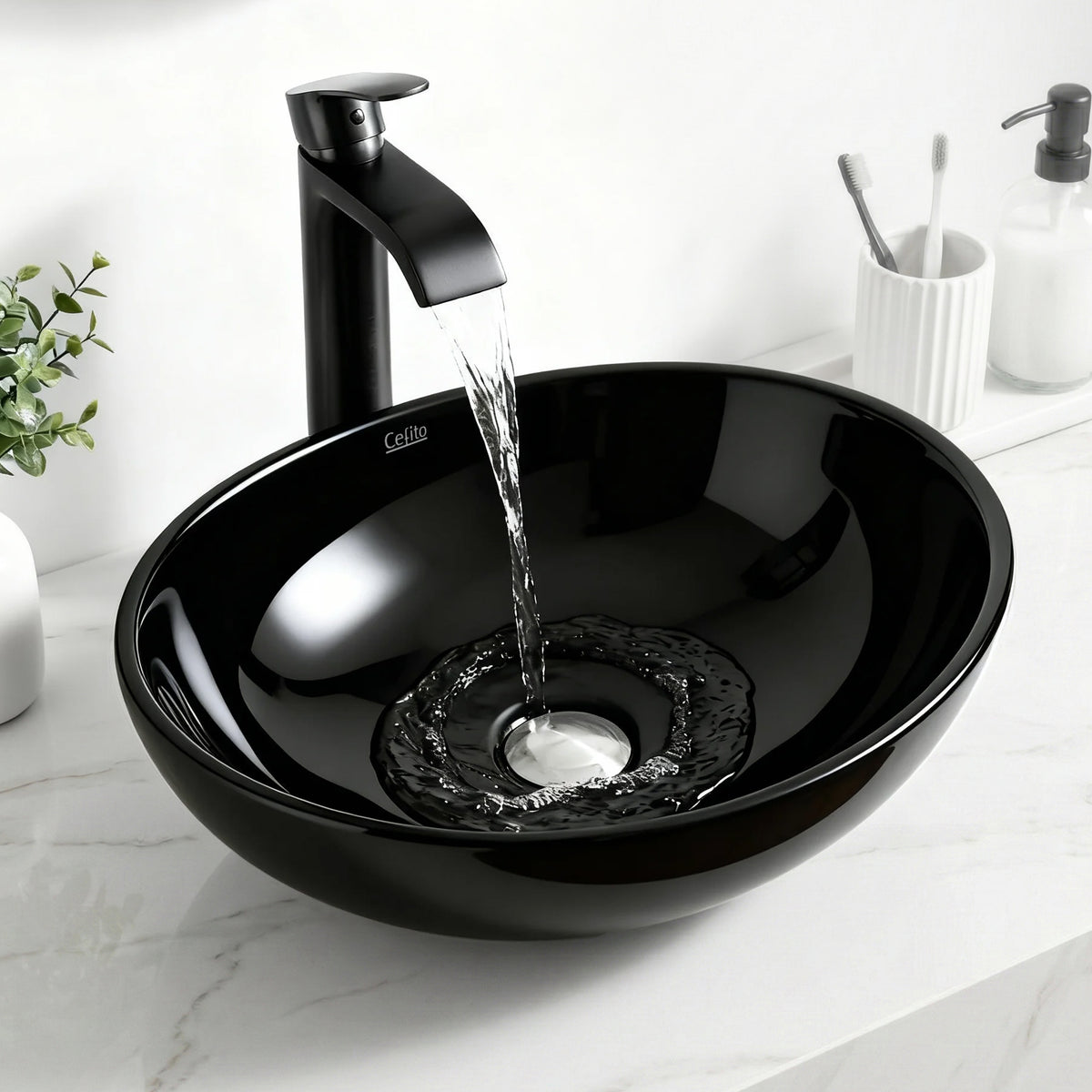 Cefito Bathroom Basin Ceramic Vanity Sink Hand Wash Bowl 41x34cm
