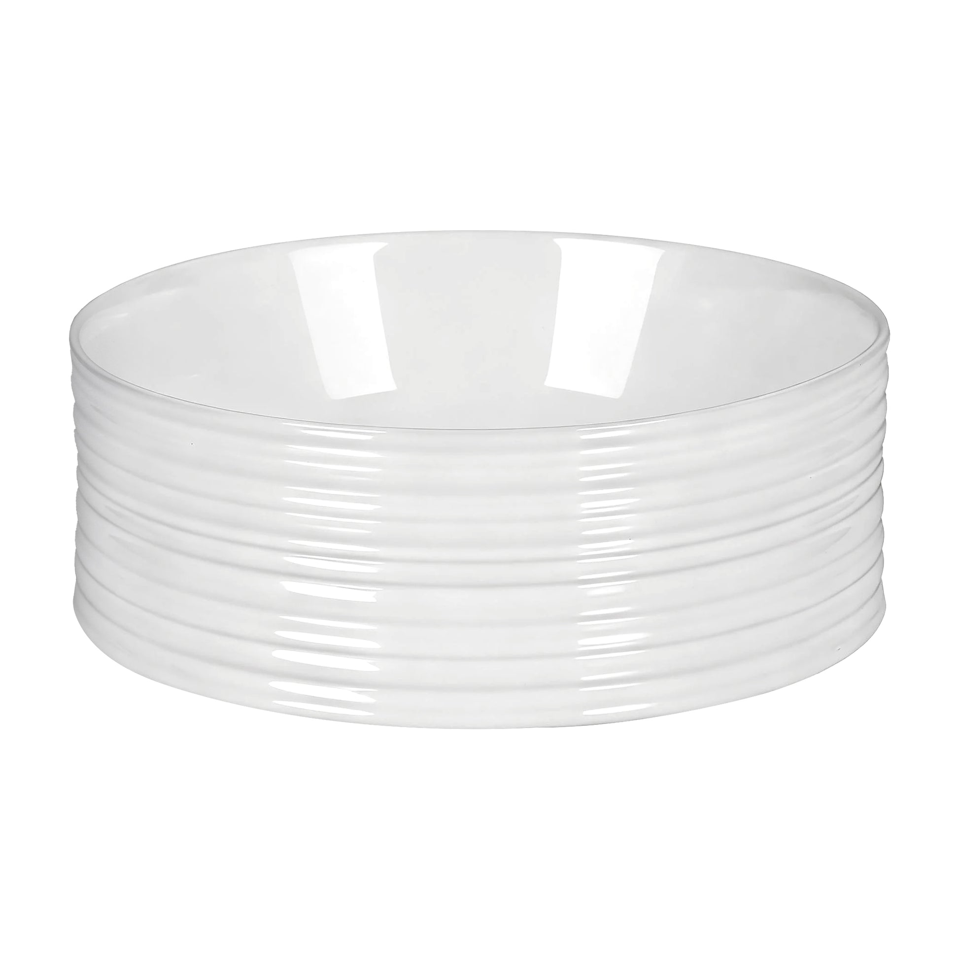 Cefito Bathroom Basin Vanity Sink Vessel Ceramic White Round Countertop 36cm