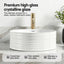 Cefito Bathroom Basin Vanity Sink Vessel Ceramic White Round Countertop 36cm