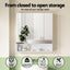 Cefito Bathroom Mirror Cabinet Medicine Adjustable Shelves Wall Hung 700x750mm White