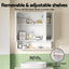 Cefito Bathroom Mirror Cabinet Medicine Adjustable Shelves Wall Hung 700x750mm White