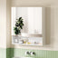Cefito Bathroom Mirror Cabinet Medicine Adjustable Shelves Wall Hung 700x750mm White